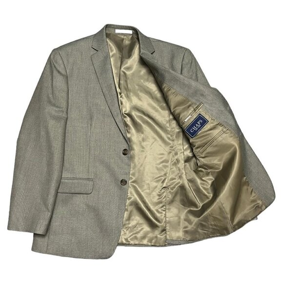 CHAPS Luxury Designer Formal Business Suit Jacket Blazer Mens Medium 40S - Picture 2 of 5
